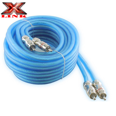17ft 2-Channel RCA Audio Interconnects Cable Gold Connector Color and Noise Reduction