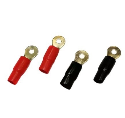 1/0 AWG Tinned Copper Lugs Ring Terminals Connectors With Heat Shrink