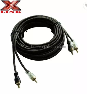 Audiophile Twisted Pair OFC Car Audio Interconnect RCA Cable 10m With Soft PVC Jacket
