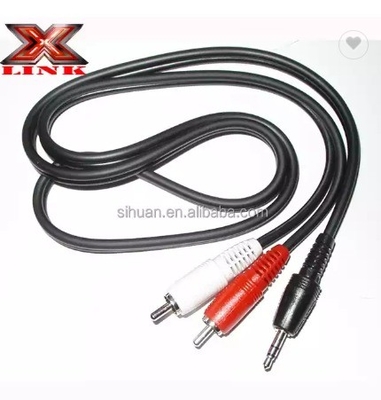 Audiophile Twisted Pair OFC Car Audio Interconnect RCA Cable 10m With Soft PVC Jacket