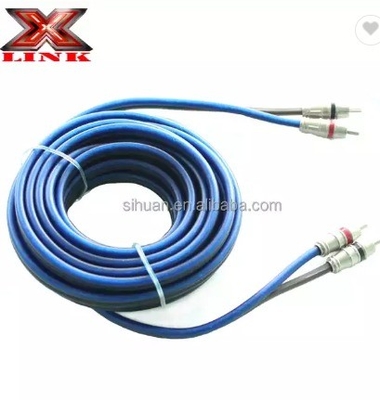 Audiophile Twisted Pair OFC Car Audio Interconnect RCA Cable 10m With Soft PVC Jacket