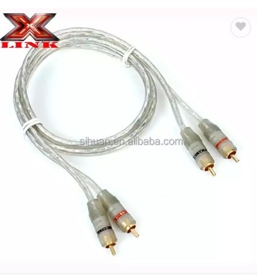 Audiophile Twisted Pair OFC Car Audio Interconnect RCA Cable 10m With Soft PVC Jacket