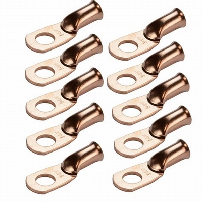 High Breaking Capacity Copper Ring Terminals for Battery Cable Ends AWG 2 4 6 8 10 Gauge