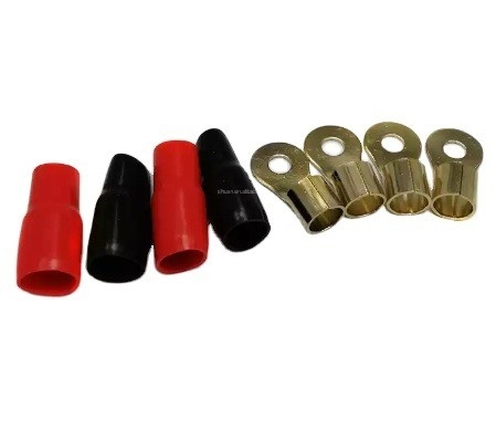 High Breaking Capacity Copper Ring Terminals for Battery Cable Ends AWG 2 4 6 8 10 Gauge