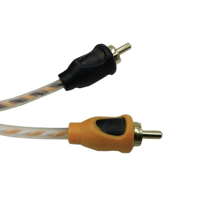 Orange Insulation 5.2 Meter 17 Feet Twisted RCA Cable AV For Flexible Car Audio