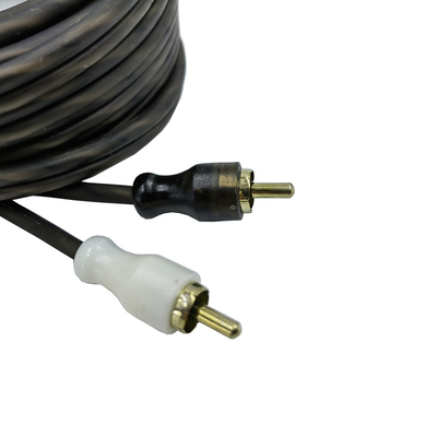Orange Insulation 5.2 Meter 17 Feet Twisted RCA Cable AV For Flexible Car Audio