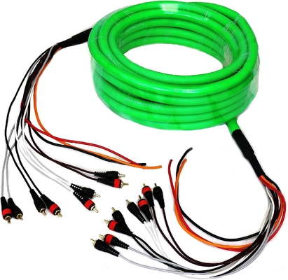 100% Oxygen Free Copper Multi Channel Audio 10 RCA Power Medusa Cable for Professional