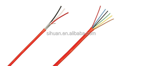 Tinned CCA 18 AWG 2/C Solid FPLR Fire Alarm Cable 1000 Ft Red Copper Conductor Shielding