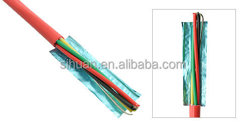 Tinned CCA 18 AWG 2/C Solid FPLR Fire Alarm Cable 1000 Ft Red Copper Conductor Shielding