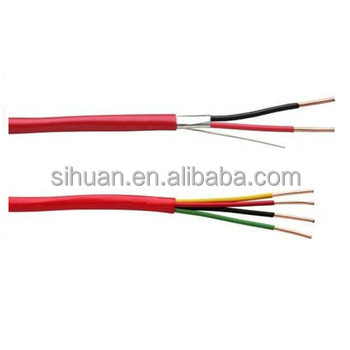 Tinned CCA 18 AWG 2/C Solid FPLR Fire Alarm Cable 1000 Ft Red Copper Conductor Shielding