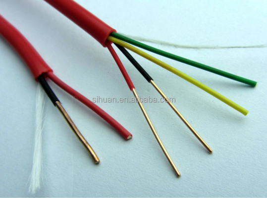 Tinned CCA 18 AWG 2/C Solid FPLR Fire Alarm Cable 1000 Ft Red Copper Conductor Shielding