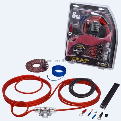 Optimize Your Sound 4gauge Car Audio Wiring Kit with Gold Connector and Customized Outer Diameter