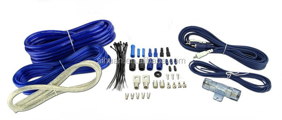Male-Male Connection Power Cable 8 GA Car Amp Wiring Kit with Bare Copper Conductor and CCA/OFC Cabl