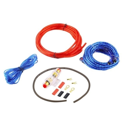 Male-Male Connection Power Cable 8 GA Car Amp Wiring Kit with Bare Copper Conductor and CCA/OFC Cabl