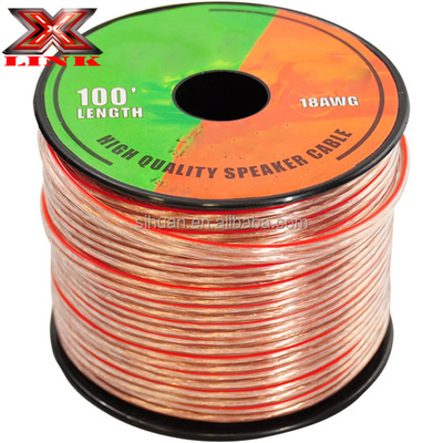 Professional Grade 16 Gauge CCA OFC Speaker Wire with PVC Jacket in Red and Black