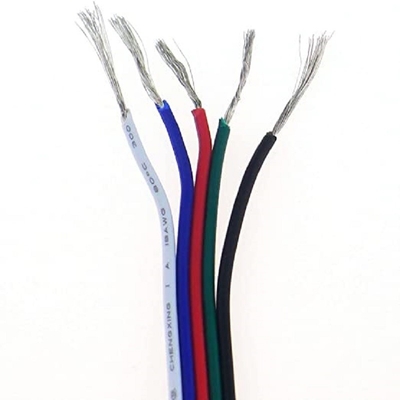 Flexible Wire Extension Cord for LED Ribbon 1618 Gauge PVC Jacket RGBW RGB 3pin 4pin