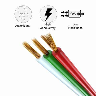 Flexible Wire Extension Cord for LED Ribbon 1618 Gauge PVC Jacket RGBW RGB 3pin 4pin