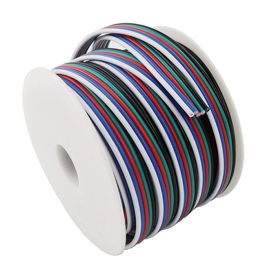 Flexible Wire Extension Cord for LED Ribbon 1618 Gauge PVC Jacket RGBW RGB 3pin 4pin
