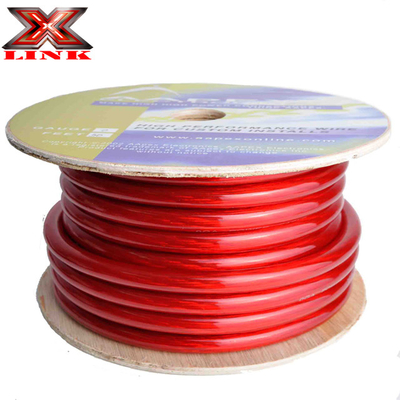 Insulated PVC 0 Gauge Power Cable for Car Audio Installation at Low Voltage Levels