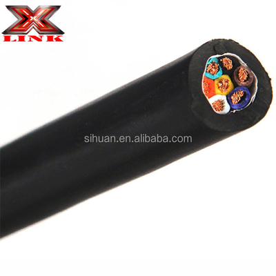 Industrial 7 Conductor Trailer Cable 10-12-14 AWG GPT Soft PVC Jacket Color Coded Wires
