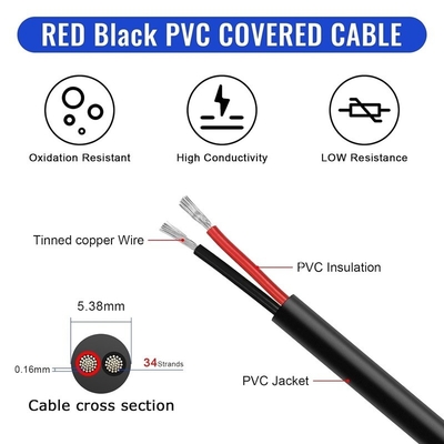18AWG 2 Conductor 20AWG 3 Conductor Electrical Wire Stranded PVC Tinned Copper Wire