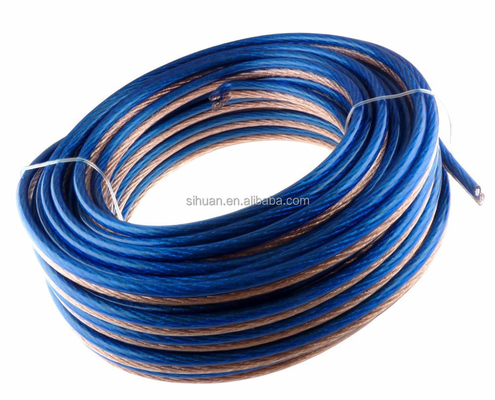Clear Flexible Car Audio Speaker Cable Transparent PVC Jacket 14 Awg