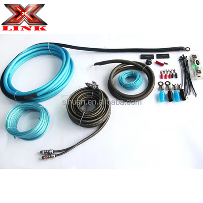 Customizable 4 8gauge Car Audio Cable Kit with Bare Copper Conductor