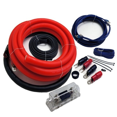 Customizable 4 8gauge Car Audio Cable Kit with Bare Copper Conductor
