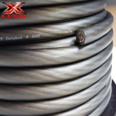 Soft PVC Jacket 1/0 Awg Power Cable For Car Audio Copper Conductor 0 Gauge Ofc Wire
