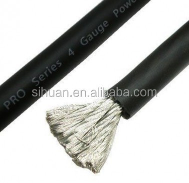 Flexible Translucent Blue Red 1/0 GA AWG Power Wire for Car Audio Amplifier Installation