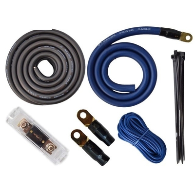 Low Voltage Amplifier Wiring Kits Complete CCA with OFC RCA Cable in True 0 Gauge