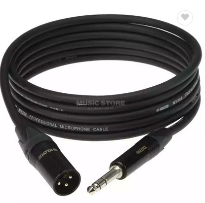 1/4 Inch Audio XLR Instrument Cable Straight To Right Angle For Bass Electric Guitar