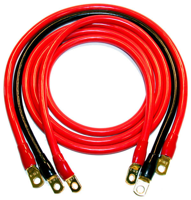 5/16' Lug Terminals 12inch Tinned Copper Battery Inverter Cable for Car Truck RV Solar