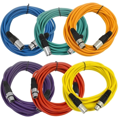 Gold Connector Braid Shielding Microphone Audio Cable 0.22mm2 0.35mm2 For Clear Sound