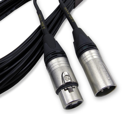 Gold Connector Braid Shielding Microphone Audio Cable 0.22mm2 0.35mm2 For Clear Sound