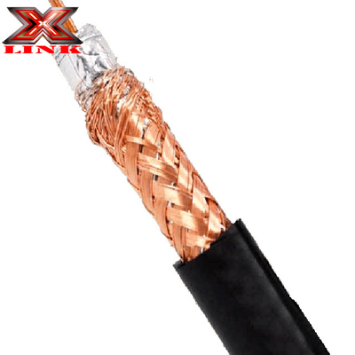 Low Attenuation RG213 Coax Cable 50 Ohm With PVC Jacket And Bare Copper Braid Shielding