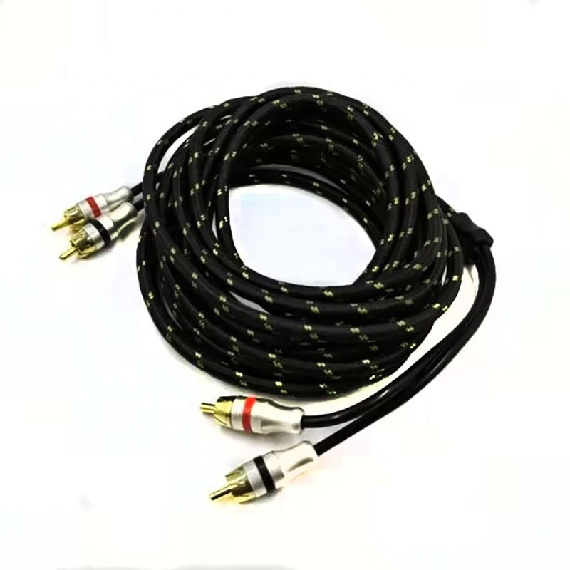 5.5mm Outer Diameter PVC Jacketed Car Audio RCA Cable 2M-2M for High End Performance