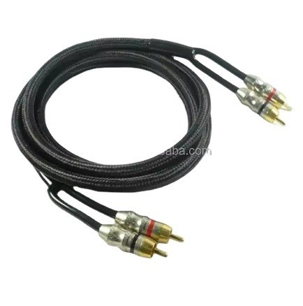 Audiophile Twisted Pair OFC Car Audio Interconnect RCA Cable 10m With Soft PVC Jacket