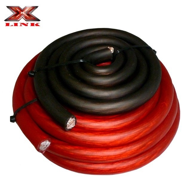Blue/Black translucent 2 GA AWG OFC CCA Power Cable for Car Audio Amplifier Installation