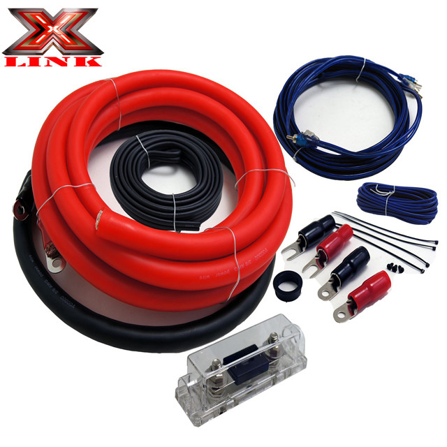 0 Gauge Car Amps Amplifier Wire Wiring Kit with American Wire Gauge Standard and Any Color Conductor CCA Or Copper