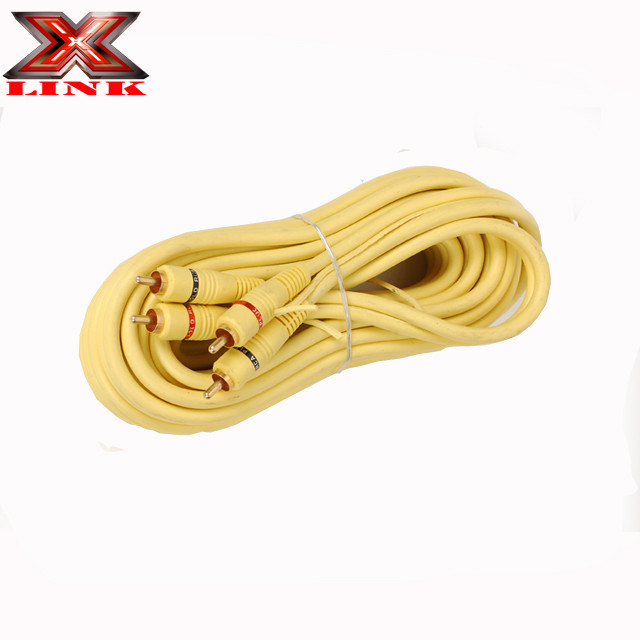 OFC 100% Copper Conductor 2 Channel RCA Audio Cable For Car And Home Audio Connection