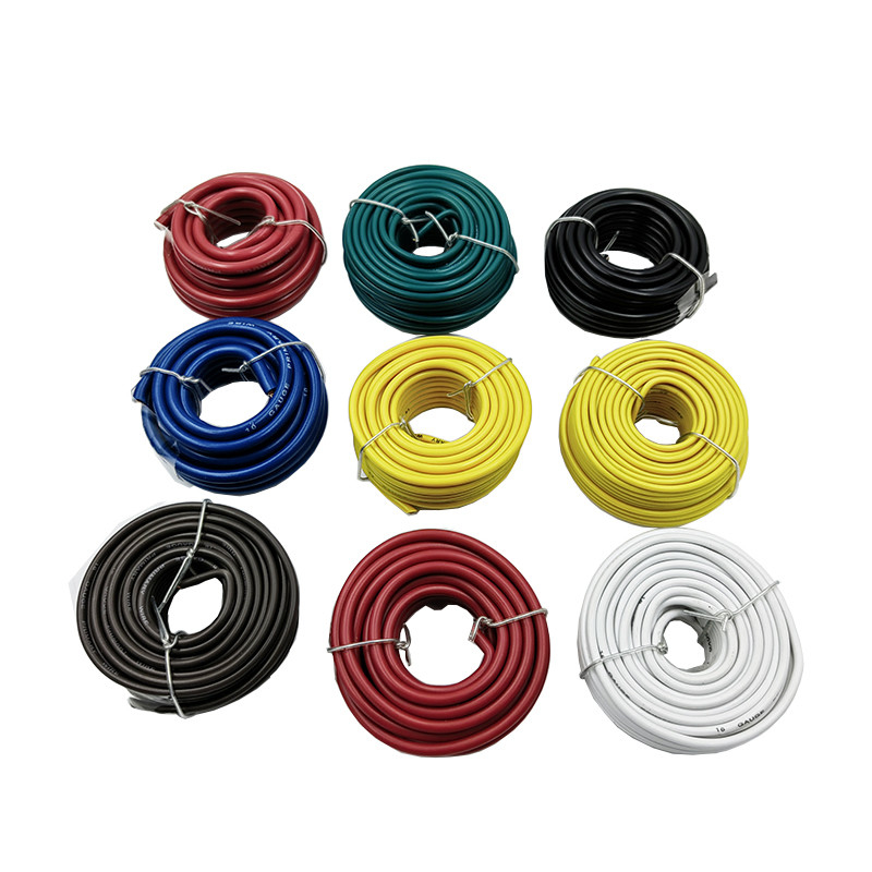 LOW VOLTAGE 10 12 14 16 18 GA AWG Gauge Automotive Electric Single Wire with Copper Conductor Jacket PVC