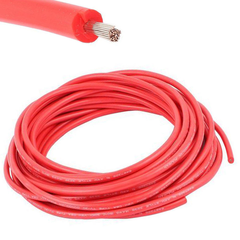 Stranded Conductor Rubber Insulation Wire UL AWM 3135 300C Silicon Heating Cable 8 10 12 16 14GA