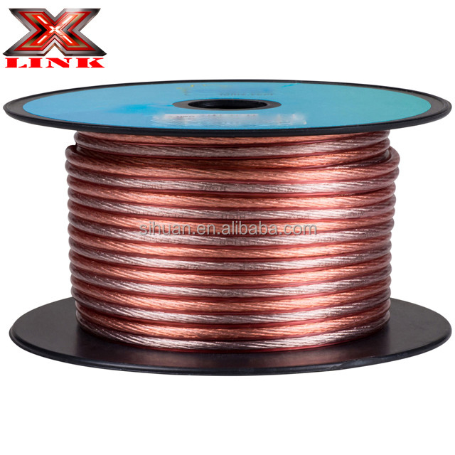 Gold Connector 16 Gauge AWG Speaker Cable Wire for Non-Shielded Audio Systems