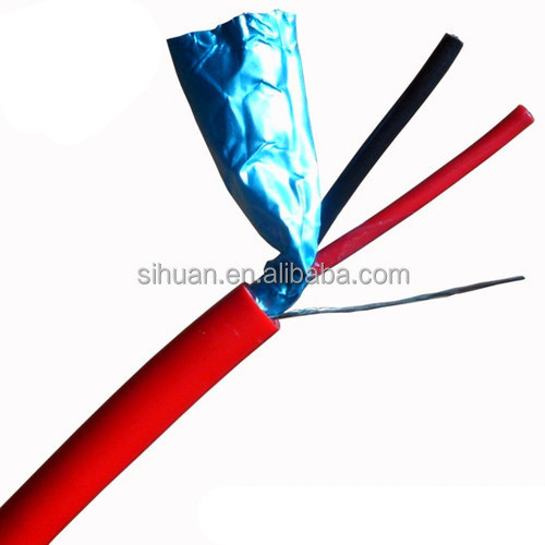 Sturdy PVC Insulated Copper Conductor Fire Alarm System Red Jacket 2 Core Alarm Cable