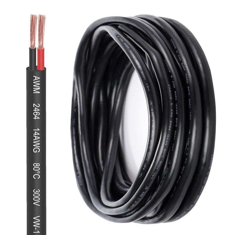 14 Gauge 2/3 Stranded Copper Conductor PVC Cord for LED Strip Lighting and Automotive