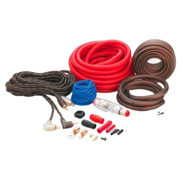 4 Gauge Car Amplifier Wiring Kit with PVC Insulation Material and CCA or OFC Conductor
