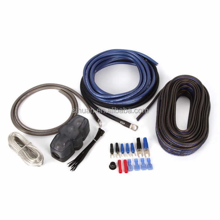 Insulated PVC 8AWG Car Audio Amplifier Cable Kits with Accessories at Affordable Cost