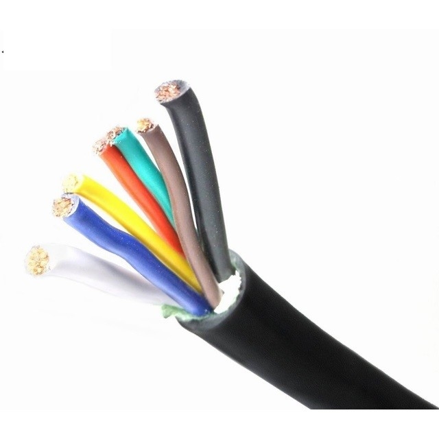 7 Core Black Jacket 5C Way Pin Trailer Lighting Cable with Annealed Copper Conductor