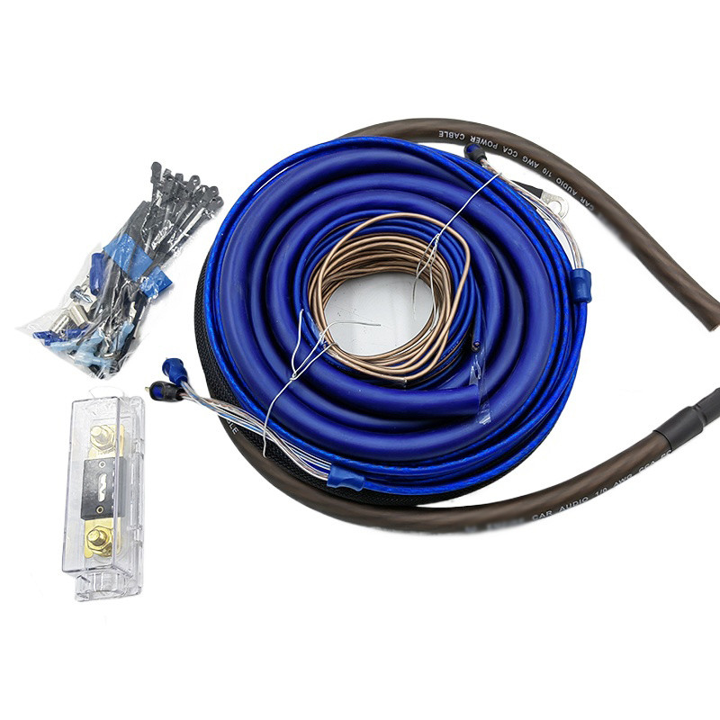 Speaker CCA/OFC Copper Wire 4/8 Gauge Car Amp Wiring Kit for Improved Signal Transfer